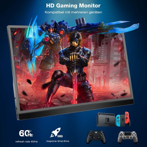 15.0 Zoll 60Hz Portable Monitor Tragbarer Monitore FHD 1920*1080 IPS für Laptop~ - Bild 6 von 7