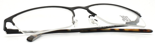 JOS ESCHENBACH J125 BLK Black Mens Rectangle Half Rim Eyeglasses 58-19-150 B:37 - Picture 15 of 17