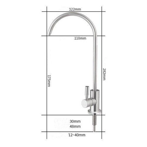 Zinc Alloy Sink Faucet Tap Chrome Reverse Osmosis RO Drinking Water Filter Hot - Picture 2 of 9
