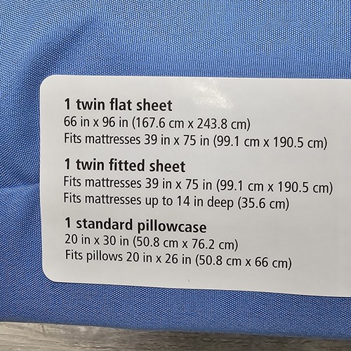 Mainstays 3-Piece Soft Microfiber Twin Sheet Set Blue Eyes Wrinkle Resistant - Picture 9 of 11