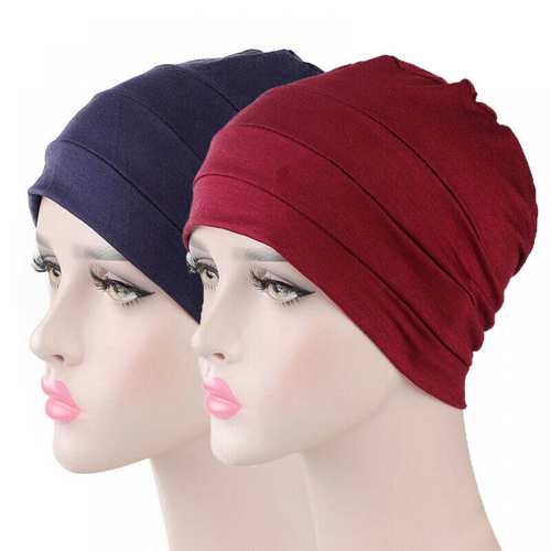 Stretch Loss Hair Head Hat Turban Chemo Wraps Women New Cancer Muslim Scarf Cap - Picture 4 of 18
