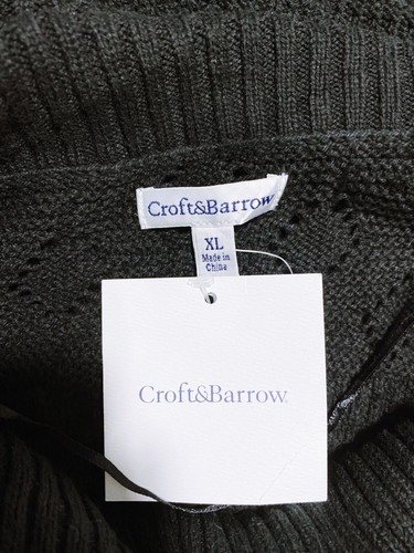 Croft & Barrow Womens Turtle Cowl Neck Sweater Sz XL Black Long Sleeve Pullover - Picture 5 of 8