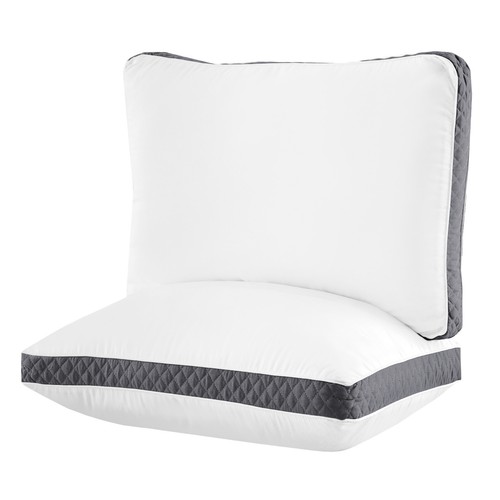Classic Pillows Pack of 2 Gusseted Bed Sleeping Down Alternative Quilted Pillows - Picture 20 of 37