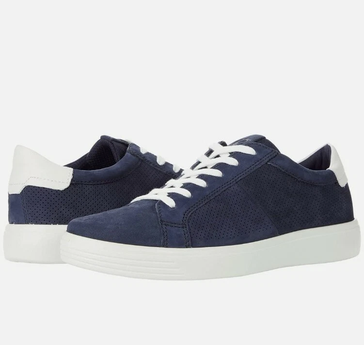 ECCO Soft Classic Perf Casual Sneaker Retro Night Sky White EU 40 Mens 6 - 6.5 M