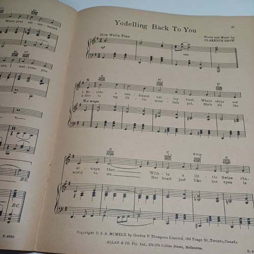 HANK SNOW The YODELLING RANGER Cowboy Songs No.1 SHEET MUSIC ALBUM - Picture 14 of 20