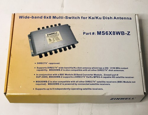 Zinwell Wide-band 6x8 Multi-Switch for Ka/Ku Dish Antenna WB68 - Picture 2 of 3