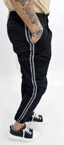 Pantalone Uomo Cotone Elastico Capri Primaverile fascia laterale cavallo basso - Imagen 9 de 19