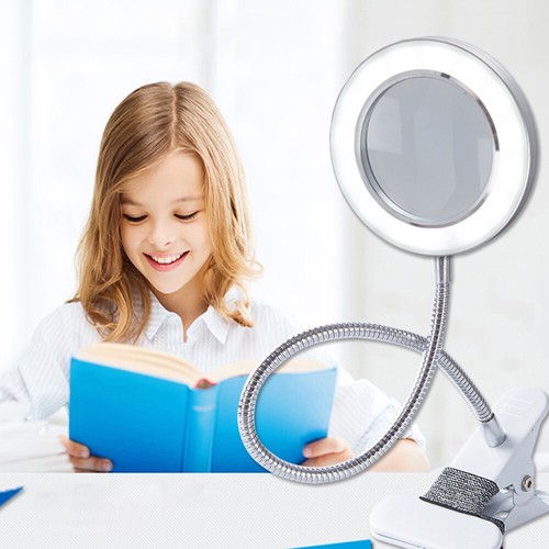 8X Magnifying LED Desk Lamp Clamp Desktop Beauty Lamp Magnifier Light Nail Salon - Picture 3 of 12