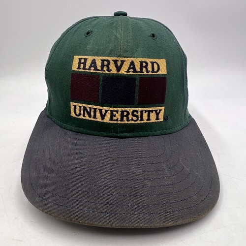 Vintage Harvard University Hat Cap Made In USA 1990'S Embroidered Strapback - Picture 2 of 14