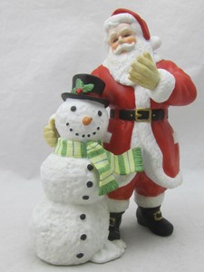 Lenox-1999-Limited-Edition-Santa-Claus-w-Snowman-7-034-Fine-Porcelain-Figurine