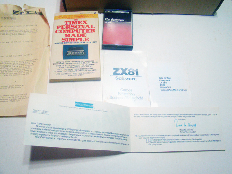 Vintage Sinclair ZX81 Computer Kit plus 16K Memory Expansion