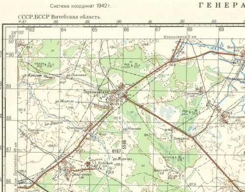 Russian Soviet Military Topographic Map – VALYNCY (Belarus), 1:50K, ed. 1981 - Picture 3 of 7