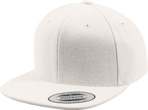 Flexfit by Yupoong Melton Wool Snapback 6689M - Unisex Flat Peak Baseball Cap - Foto 4 di 8