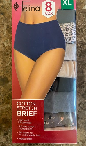 Felina Damen Cotton Stretch Slip, High Waist,keine sichtbare Linie,tagless,8er Pack - Bild 1 von 5