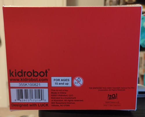 The Simpsons Red Vermilion Homer Buddha 7" Vinyl Figure by Kidrobot NEW Sealed - Picture 5 of 14