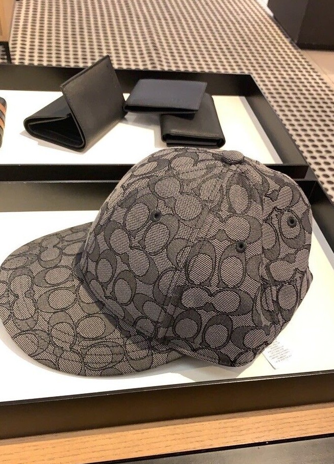 NWT Coach Men's baseball Cap hat M/L Signature Jacquard NWT Coach Men's baseball Cap hat M/L Signature Jacquard