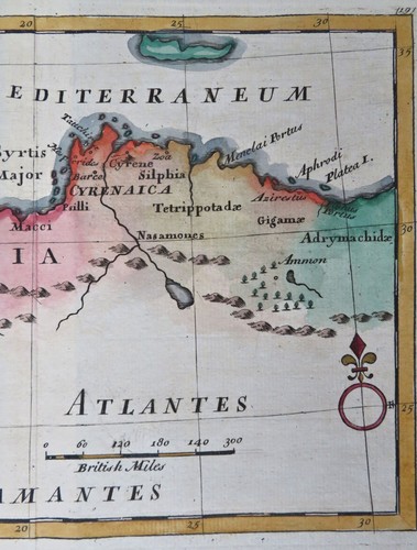 Ancient North Africa Libya Herodotus Berenice Tripoli 1735 Moll engraved map - Picture 3 of 4