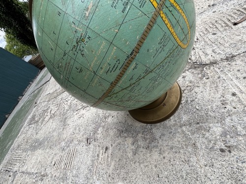Vintage 1950s Cram's Universal Terrestrial Globe 12" No 3 USA metal base - Picture 15 of 24