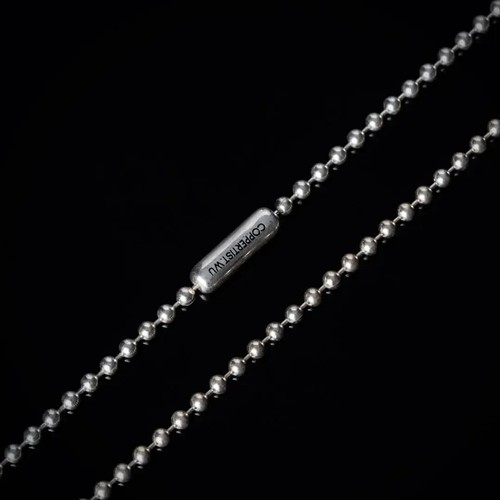 Silver Ball Chain Necklace. Width 3mm - Picture 7 of 11