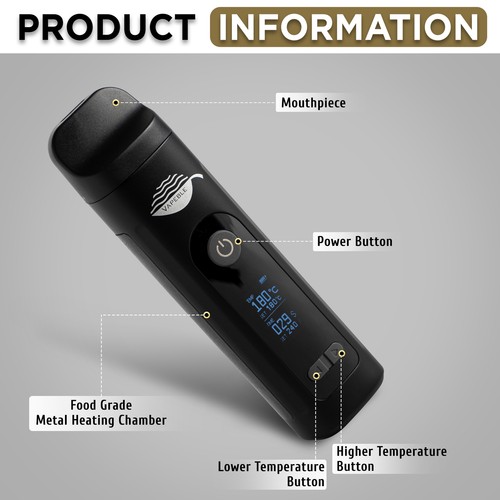 Vapeble Vaporizer Nebel V2 – Kompakter Kräuter Verdampfer, DHS 160°C – 240°C - Picture 3 of 7