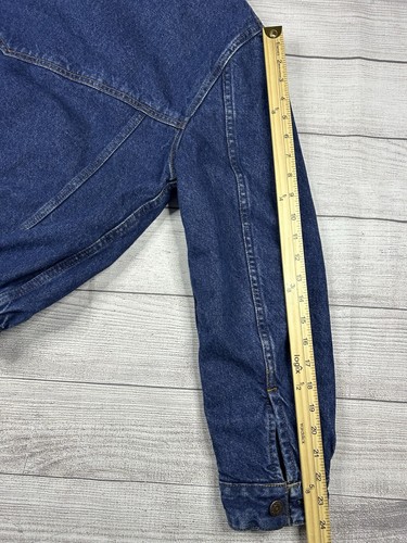VTG Levi’s A-2 Bomber Jacket Men’s Size M Denim Big Label Full Zip 90s Lined - Picture 24 of 24