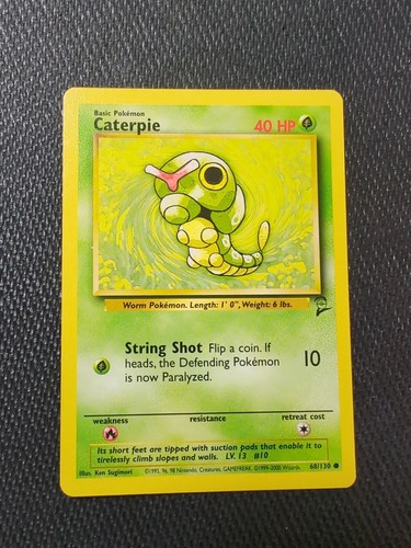 Pokémon TCG Caterpie Base Set 2 68/130 Regular Unlimited Common - Picture 1 of 2