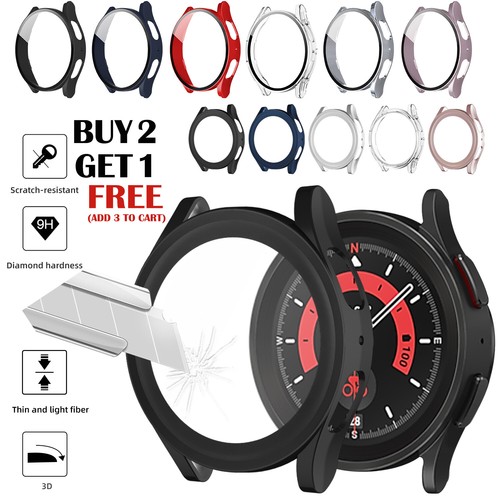 Funda para Samsung Galaxy Watch 5 Pro 45mm 4 5 44mm 40mm con Protector de Pantalla de Cristal - Imagen 1 de 85