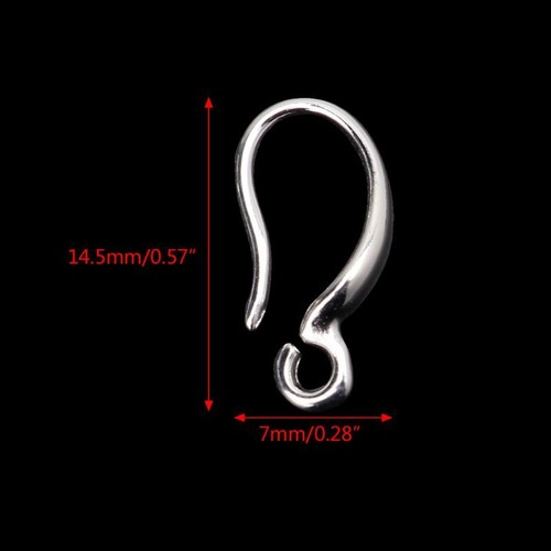 10 Pcs Back Earring French Hook Ear Wire with Open for Jewelry DIY - Picture 4 of 8