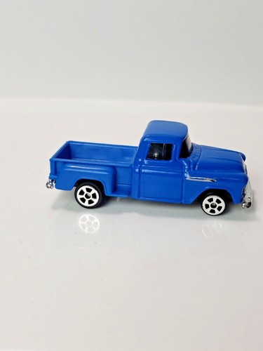1957 Chevrolet Pickup LKW Druckguss Maßstab 1:64 Sammlerstück Modell blau Auto - Bild 2 von 9