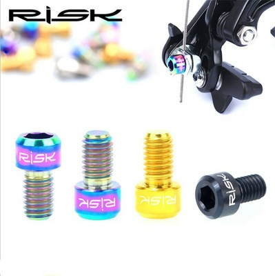 2Pcs M6*10 Bicycle V Brake Cable Screw Bolts MTB Road Bike Tool Parts Practial