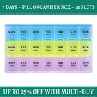 Pill Box 7 Day 3 Times Weekly Pill Organiser Dispenser Tablet Storage Container