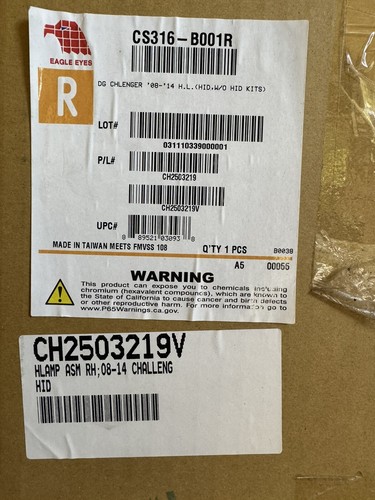 Dodge Challenger 2008-2014 Headlight Headlamp Assembly Passenger Side HID NIB !! - Picture 2 of 2