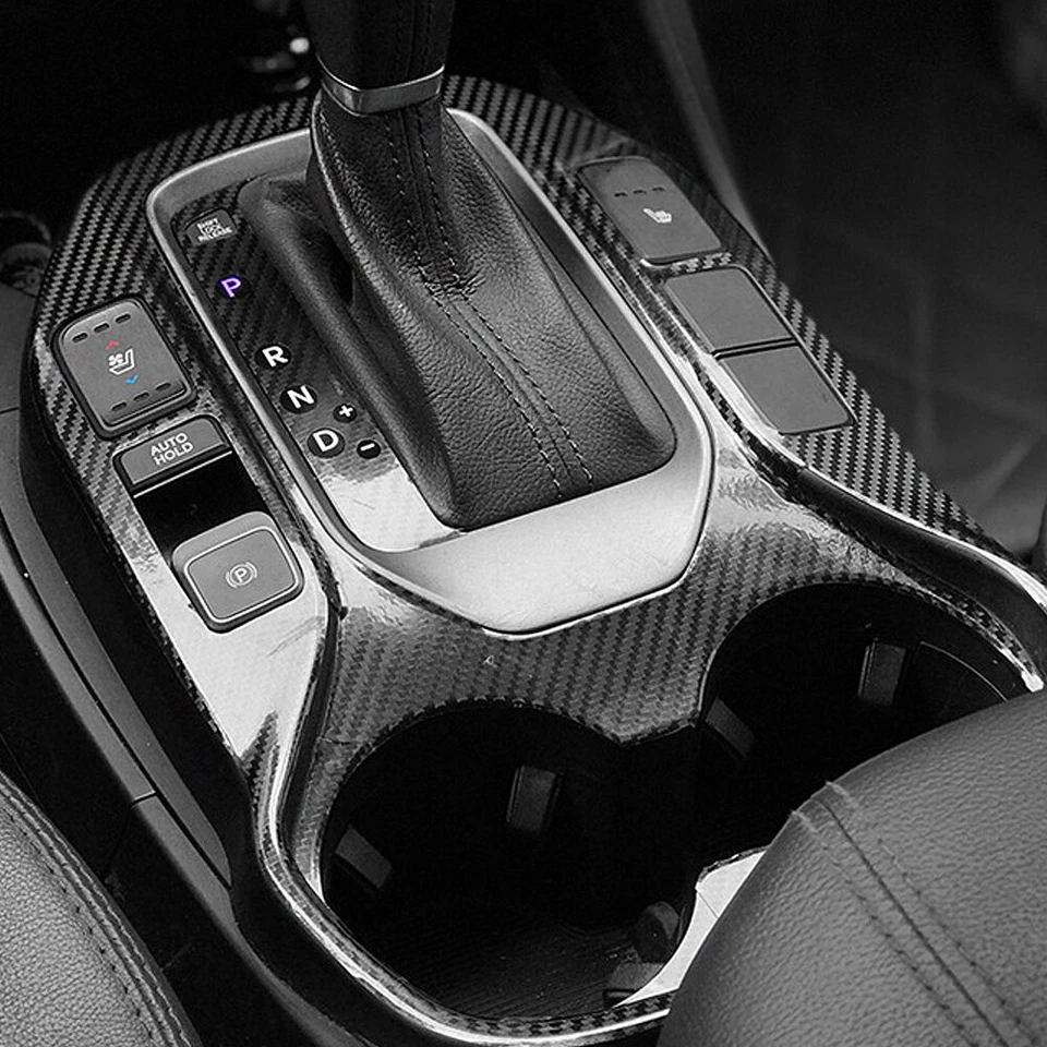 For Hyundai Santa Fe 2013-2018 3D Carbon Fiber Pattern Interior DIY Trim Decals Foto 3 de 4