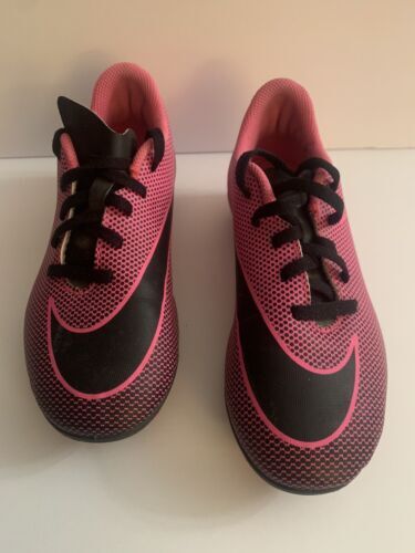 Sz 2 Youth Nike Bravata 2 FG Soccer Cleats Shoes 844442-600 Pink