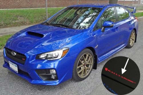 Armadura de rally para Subaru WRX/STI 15-21 (SOLO sedán) guardabarros UR negro con logotipo rojo - Imagen 5 de 21