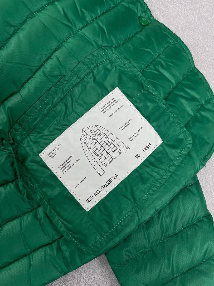 Women's Aspesi Quilted Down Jacket Green Size M | eBay