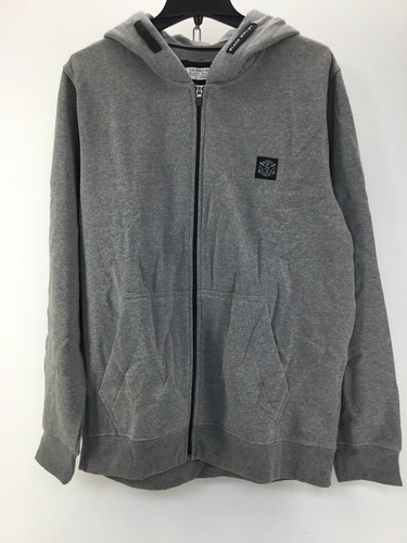 U.S.Polo Assn Men's Black Mallet Magic Drawstring Logo Zip Hoodie, Gray, M - Picture 1 of 3