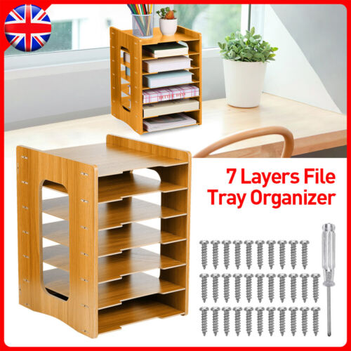 Desktop File Holder A4 Paper Storage Letter Tray Office Document Sort Organizer - Picture 2 of 10