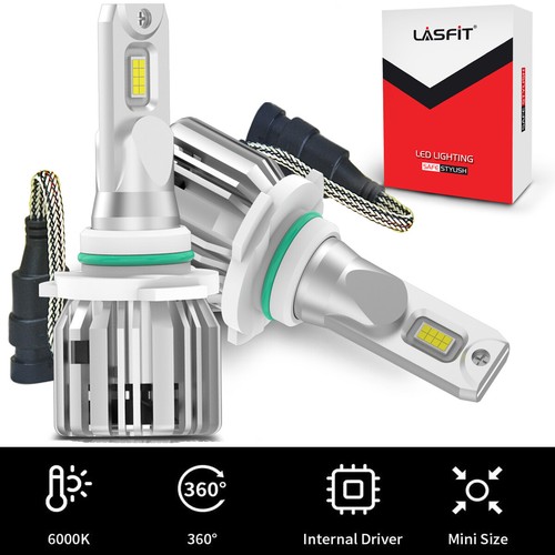 2x LASFIT 9012 HIR2 LED Headlight Bulbs Conversion Kits 6000K Hi Low Beam Bulb - Picture 18 of 24