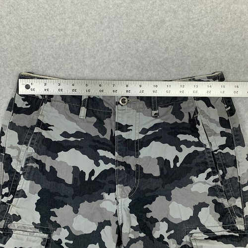 Levis Cargo Shorts Mens Sz 29 (30 x 10.5) Camo Gray Black White Tab Army Pockets - Picture 14 of 17