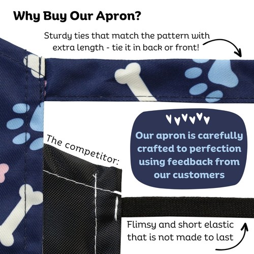 Delantal de peluquería para perros 100 % impermeable para delantal de salón para cuidar a tu perro en casa - Imagen 12 de 18