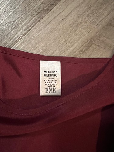 Maternity Sheer Blouse 2pc Burgundy Size M Medium - Picture 6 of 10