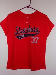 Washington-Nationals-t-shirt-Majestic-women-039-s-Stephen-Strasburg-Lead-Role-NWT