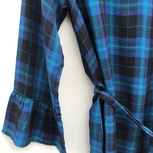 Camicia blusa top tunica Popover modcloth donna taglia small scollo a V blu - Foto 9 di 10