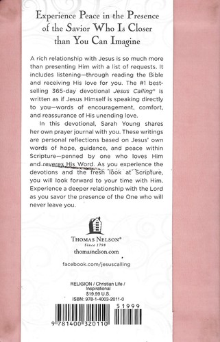 NEW Jesus Calling Deluxe Pink Leatherflex Edition Small Book Sarah Young Peach - Imagen 2 de 3
