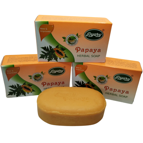 3 X 135g | Original Pyary Ayurvedic Papaya Herbal Natural Oil Soap | DHL FAST SH - Picture 7 of 11