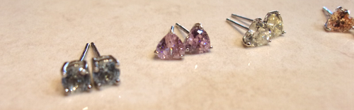 6 pares de aretes de plata de ley con forma mixta - ¡Topacio azul y más! - Imagen 3 de 10