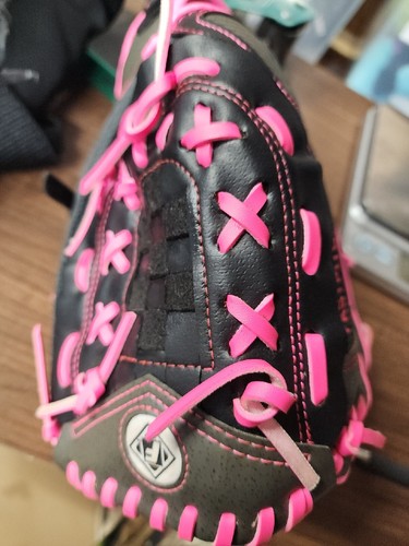 Franklin 22321 12" Fastpitch Pro Series Softball Fielding Glove Pink Grey left - Picture 7 of 16
