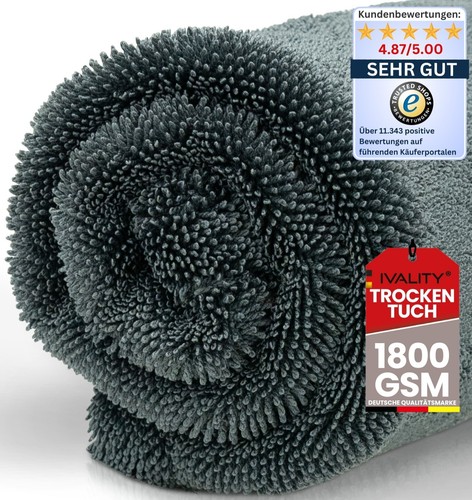 IVALITY Saugstarkes Auto Trockentuch XXL 1400-1800GSM Twist Towel Mikrofasertuch - Bild 1 von 11
