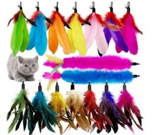 16 Pack Cat Feather Toys Replacement Cat Toy Wand Refills for Kitty Cats